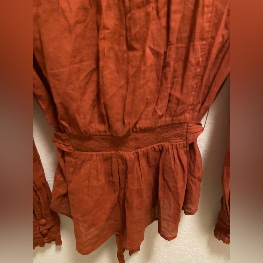 Free People Sweet Memories Lace Tie-Waist Blouse - Picture 8 of 11